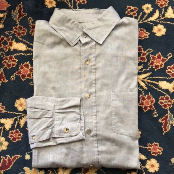 Earnest Sewn Chambray Button Down Men’s - Picture 1 of 7